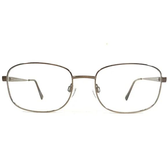 Charmant Eyeglasses Frames CH8177 BR Shiny Brown Gold Square Full Rim 58-19-145